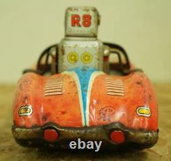 Atc Asahi Space Patrol Robot R8 Car Vehicle Toy Tin Plate Retro Vintage As-Is