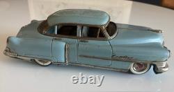 Authentic Marusan KOSUGE Cadillac Gray-Blue Tin Friction Toy Car 1950s Japan
