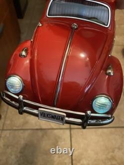 BANDAI JAPAN 1960s VW VOLKSWAGEN SEDAN CAR BUMP-N-GO TIN BATTERY TOY SEE VIDEO