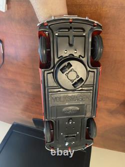 BANDAI JAPAN 1960s VW VOLKSWAGEN SEDAN CAR BUMP-N-GO TIN BATTERY TOY SEE VIDEO