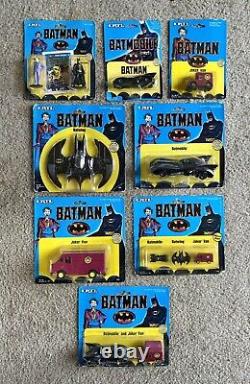 BATMAN-THE MOVIE 1989 ERTL Complete Die-cast Set Lot Of 8 On Cards