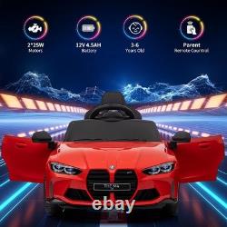BMW M4 Licensed 12V Kids Electric Car Twin Motors LED Music Parental Remote