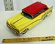 Bandai 1958 Buick Ranch Wagon Car Tin Friction Toy Japan In Yellow