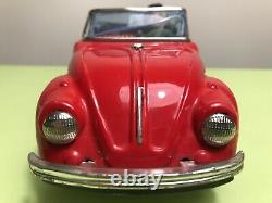 Bandai Vw Beetle Convertible Tin Lithographed Remote Control Car Made In Japan