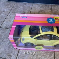 Barbie Volkswagen New Beetle Vehicle Yellow 2000 Mattel 27589 New I Box