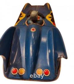 Batman Batmobile Car Tin Toy Aoshin Blue Vintage Showa Retro