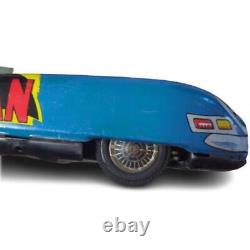 Batman Batmobile Car Tin Toy Aoshin Blue Vintage Showa Retro