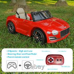 Bentley Style 12V Electric Ride On Car Kids Remote Control Toy Vehicle withMP3 LED
