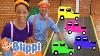 Blippi U0026 Meekah Race Rainbow Color Toy Cars Children S Museum Blippi Learn Colors And Science