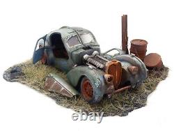 Bugatti Atlantic heavily weathered 1/24 scale diorama