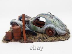 Bugatti Atlantic heavily weathered 1/24 scale diorama