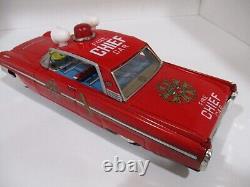 CADILLAC Fire Chiefs Car Battery Operated -Flashing Red Light-MIB-WORKS