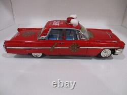 CADILLAC Fire Chiefs Car Battery Operated -Flashing Red Light-MIB-WORKS