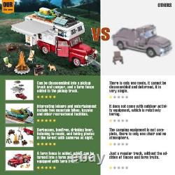 Car Building Block, 2-in-1 Camper Van Building and Farm Pickup Truck Building