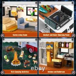 Car Building Block, 2-in-1 Camper Van Building and Farm Pickup Truck Building