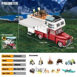 Car Building Block, 2-in-1 Camper Van Building and Farm Pickup Truck Building