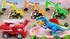 Car Toy Crane Excavator Fire Truck T Rex Dinosaurs The Value Of Mutual Help For Kids