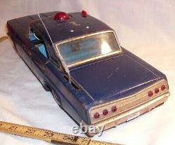 Chevrolet Impala 007 Unmarked Secret Agent Spy Car Tin Battery Toy Works