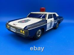 Chevrolet Police Highway Patrol Car Vintage 1960's Battery Tin Litho Japan WORKS