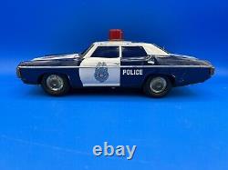Chevrolet Police Highway Patrol Car Vintage 1960's Battery Tin Litho Japan WORKS