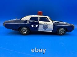 Chevrolet Police Highway Patrol Car Vintage 1960's Battery Tin Litho Japan WORKS