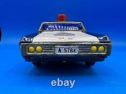 Chevrolet Police Highway Patrol Car Vintage 1960's Battery Tin Litho Japan WORKS