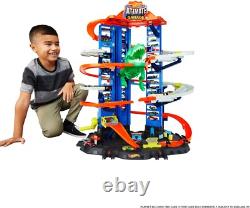 City Toy Car Ultimate Garage 3FT, 100+ Vehicle Storage & Thrilling Racetrack