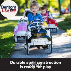 Classic Police Car Toy, Kids Police Car Ride-On, Toddler Pedal Car, Durable Stee