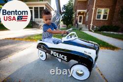 Classic Police Car Toy, Kids Police Car Ride-On, Toddler Pedal Car, Durable Stee