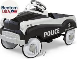 Classic Police Car Toy, Kids Police Car Ride-On, Toddler Pedal Car, Durable Stee
