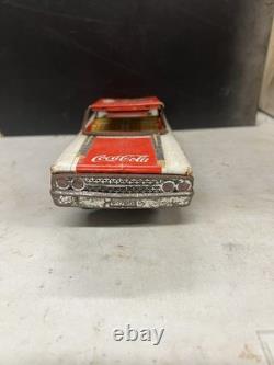 Coca-Cola Taiyo Japan Tin Friction Toy Car Ford Refresh With Zest 1960's