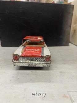 Coca-Cola Taiyo Japan Tin Friction Toy Car Ford Refresh With Zest 1960's
