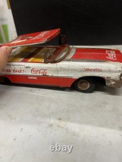 Coca-Cola Taiyo Japan Tin Friction Toy Car Ford Refresh With Zest 1960's