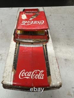 Coca-Cola Taiyo Japan Tin Friction Toy Car Ford Refresh With Zest 1960's