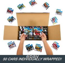 Collectible 50-Pack Toy Cars & Trucks 164 Scale Metal Vehicles, Styles Vary