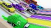 Colors With Street Vehicles Colors With Paints Trucks Colors For Children Monster Truck Colors
