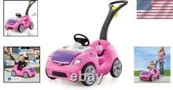 Compact Whisper Ride Push Car for Toddlers Lightweight, Easy to Clean, Pink