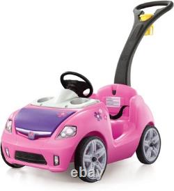 Compact Whisper Ride Push Car for Toddlers Lightweight, Easy to Clean, Pink