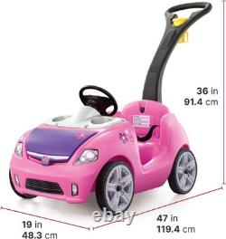 Compact Whisper Ride Push Car for Toddlers Lightweight, Easy to Clean, Pink