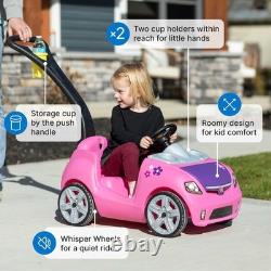 Compact Whisper Ride Push Car for Toddlers Lightweight, Easy to Clean, Pink