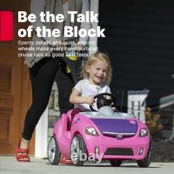 Compact Whisper Ride Push Car for Toddlers Lightweight, Easy to Clean, Pink