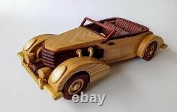 Cord 810 Roadster 112 Wooden Car Scale Model Toy Automobilia Replica Vehicle