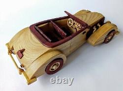 Cord 810 Roadster 112 Wooden Car Scale Model Toy Automobilia Replica Vehicle