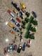 Diecast Toy Vehicle Lot Green Farm Tractors Combines Cars Trucks Trailers