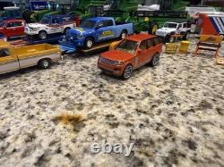 Diecast Toy Vehicle Lot Green Farm Tractors Combines Cars Trucks Trailers