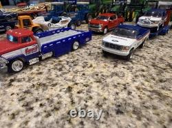Diecast Toy Vehicle Lot Green Farm Tractors Combines Cars Trucks Trailers