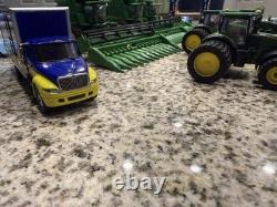 Diecast Toy Vehicle Lot Green Farm Tractors Combines Cars Trucks Trailers