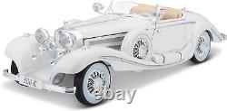 Diecast Vehicle White Car 118 Scale 1936 M-B 500 K Type Specialroadster For Kid