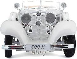 Diecast Vehicle White Car 118 Scale 1936 M-B 500 K Type Specialroadster For Kid