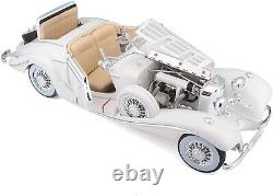 Diecast Vehicle White Car 118 Scale 1936 M-B 500 K Type Specialroadster For Kid